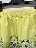 Бавовняна спідниця з вишитим орнаментом на дівчинку р.134-140 - 8-10 років, фото 3