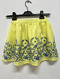 Бавовняна спідниця з вишитим орнаментом на дівчинку р.134-140 - 8-10 років, фото 5