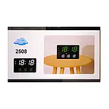 Годинники електронні настінні 2508 із зеленим підсвічуванням чорні 240х40х150мм TB, фото 3