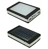 Портативна зарядка Power Bank Metal Led Solar 20000 mah Сонячна панель + Ліхтар, фото 2