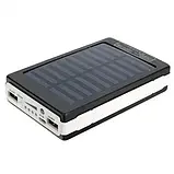 Портативна зарядка Power Bank Metal Led Solar 20000 mah Сонячна панель + Ліхтар, фото 3