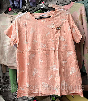 Футболка жіноча батал оптом (50-56) Китай 9195-133516, фото 1