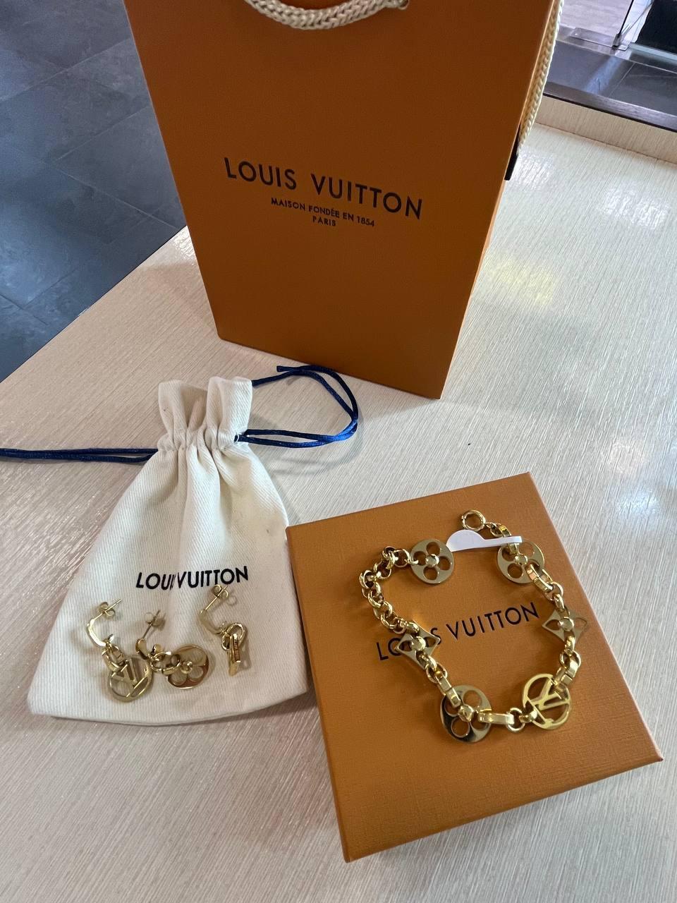 Луї Віттон сережки / Louis Vuitton сережки 3 шт в комплекті