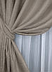 Комплект штор (2шт. 1х2,7м.) льон рогожка, колекція "Саванна". Колір бежевий. Код 686ш 31-146, фото 5