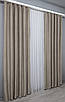 Комплект штор (2шт. 1х2,7м.) льон рогожка, колекція "Саванна". Колір бежевий. Код 686ш 31-146, фото 4