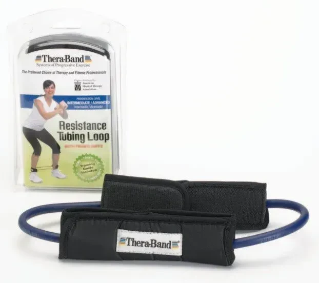 Джгутна петля з м'якими манжетами TheraBand Петлі еспандери для фітнесу Червоний початковий/середній рівень, фото 1