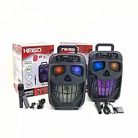 Бездротова портативна колонка Bluetooth з мікрофоном KIMISO QS-1803 8 inch бас-динамік з RGB