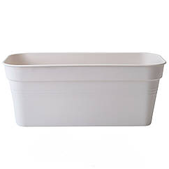 Вазон балконний Глорія 40х18 см 6 л біла троянда Алеана