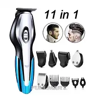 Акумуляторна машинка бритва та триммер в одному USB зарядку з індикатором + підставка