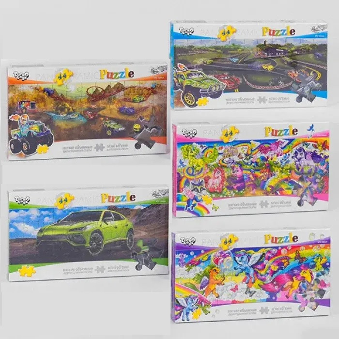 М'які двосторонні пазли Danko Toys Р44-03-01,... 06, картинка-пазл, с.3, 44 великі деталі, розвиваюча гра для дітей