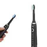 Електрична зубна щітка Shuke SK-601 акумуляторна ультразвукова щітка для зубів 3 насадки, фото 8