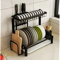 Стильна чорна полиця для страв 2 вибуху переклад MJ-4014