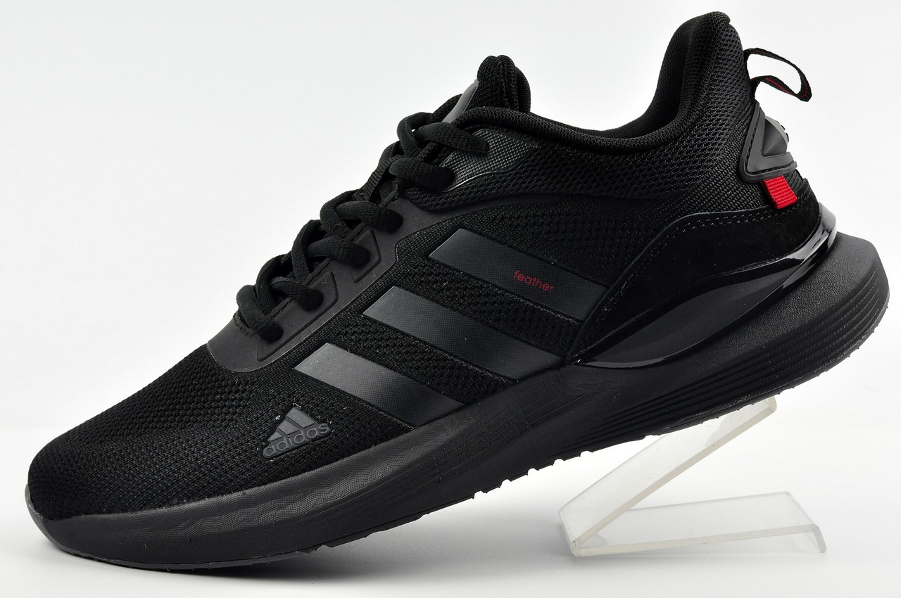 Кросівки чорні Adidas Feather чоловічі сітка