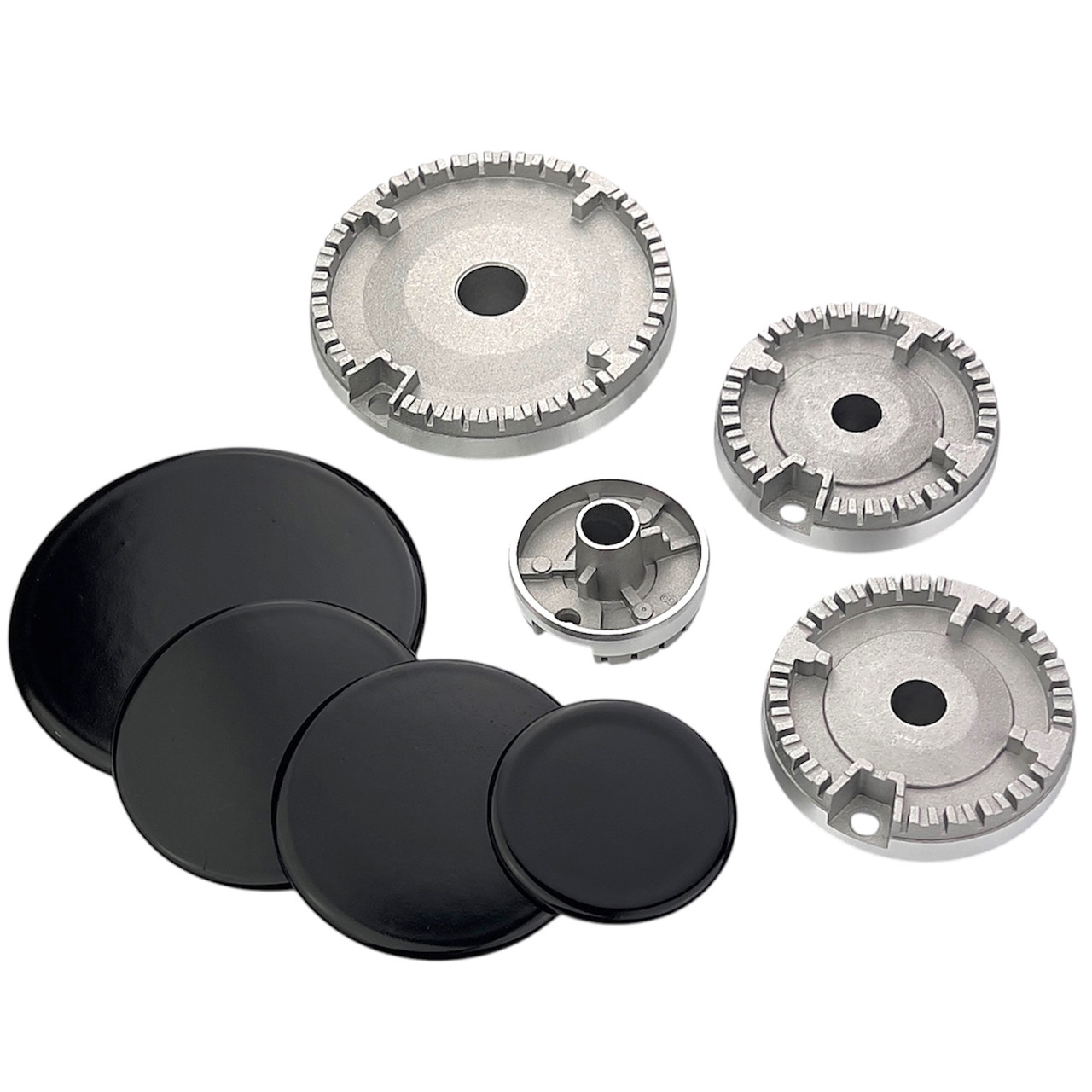 Універсальний комплект конфорок із кришками для газової плити (Nord, Greta, Hansa, Kaiser, Indesit, Gorenje)