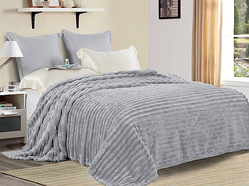 Плед із мікрофібри Велсофт Шарпей Преміум Серый (220х240) см