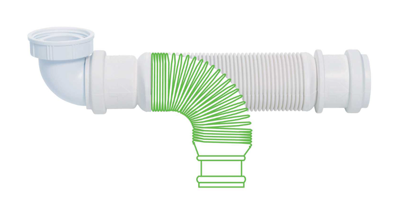 Сифон для раковини Senzo 1¼"×Ø32мм WIRQUIN (9541526)