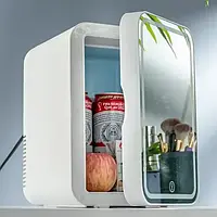 Міні холодильник із дзеркалом від прикурювача та мережі 220Вт на 4л