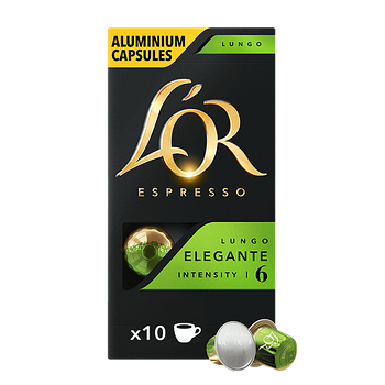 Кава мелена в капсулах Nespresso LOR Lungo Elegante 10 шт, 52 г