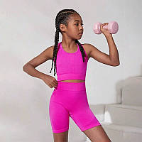Фитнес костюм для девочки Спортивный костюм детский для гимнастики, акробатики, танцев на 12 лет, рост 146-152