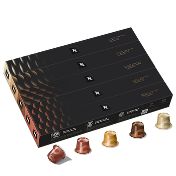 Набір Кави в капсулах Nespresso BARISTA CREATIONS Vaniglia, Cioccolatino, Caramello, Nocciola 50 капсул