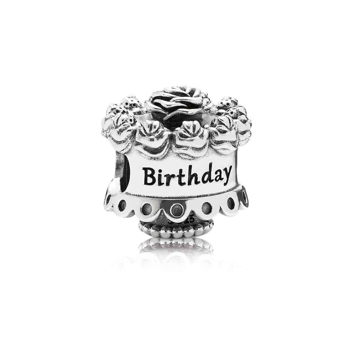 Срібна намистина Пандора  Happy Birthday 791289