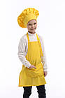 Набір для дитини Маленький кондитер з жовтим кухарським ковпаком, фартухом і іграшковим комплектом форм для печива, фото 3