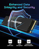 Predator M.2 SSD 1 ТБ GM7000 з DRAM Cache NVMe 1.4 2280 PCIe Gen4×4 Надшвидкісний, фото 4