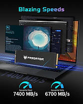 Predator M.2 SSD 1 ТБ GM7000 з DRAM Cache NVMe 1.4 2280 PCIe Gen4×4 Надшвидкісний, фото 6