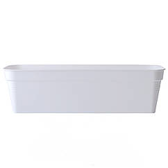 Вазон балконний Глорія 60х18 см 12 л біла троянда Алеана