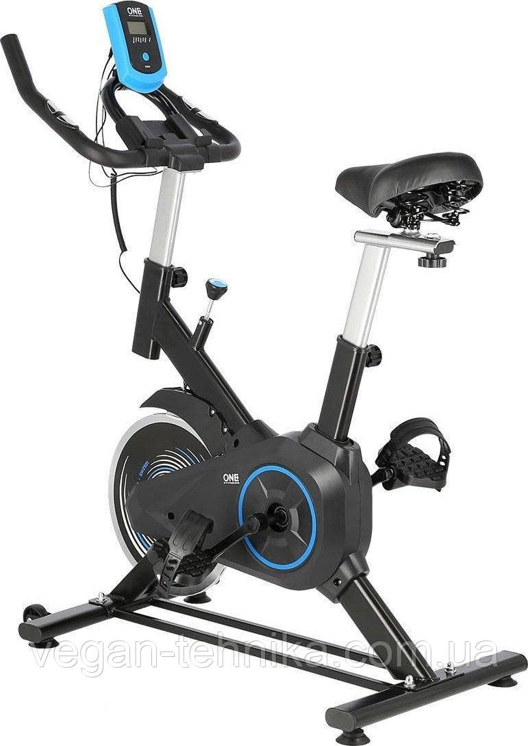 Велотренажер спінінговий механічний HMS SW2501 One Fitness синій