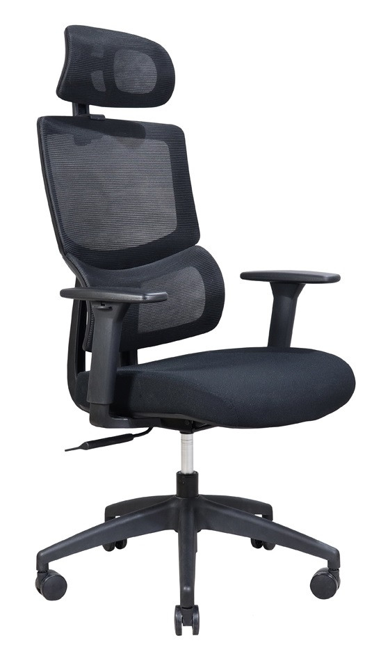 Крісло Концепт пластик сітка чорна механізм Synchro ТМ Richman