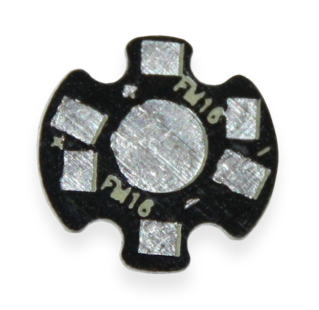 Монтажна пластина LED 1*1W, 16мм, маска чорна