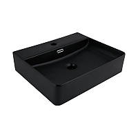 Раковина Qtap Nando LT 500х420х130 Matt black QT12116146AMB