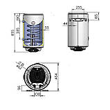 Водонагрівач електричний комбінований Thermo Alliance вертикальний 80 л. т.о. 0,24 кв.м лівий, мокрий ТЕН 2,0, фото 2