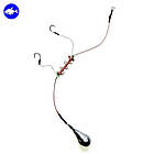 Оснащений монтаж «Гірлянда два гачки» (вантаж «Крапля» 20g, 30g, 35g, 45g, 60g, 80g)