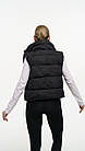 Жіноча жилетка Nike чорна коротка весняна осіння Безрукавка без капюшона демісезонна, фото 6