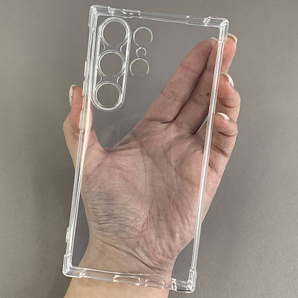 Чохол для Samsung Galaxy S24 Ultra силіконовий з бронь кутами чохол на телефон самсунг с24 ультра прозорий ttp, фото 1