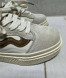 Дитячі стилькі кросівки кеди Jong Golg vans 34-37 бежеві, фото 8