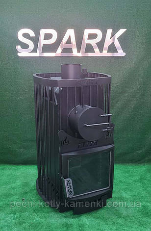 Піч для лазні Spark S.k.elit.01.50 до 50 м³ скло 340х300 мм без виносу з закритою кам'янкою з парогенератором, фото 1
