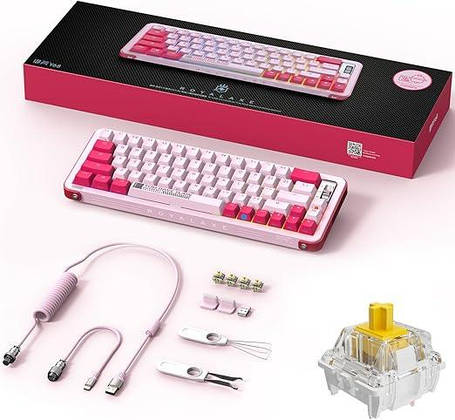 ROYALAXE Y68 TKL Бездротова механічна клавіатура Bluetooth 5.0/2.4G підсвіткою RGB для Windows і Mac,, фото 1