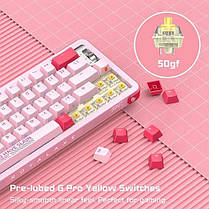 ROYALAXE Y68 TKL Бездротова механічна клавіатура Bluetooth 5.0/2.4G підсвіткою RGB для Windows і Mac,, фото 6