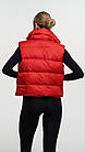 Жіноча жилетка Nike червона коротка весняна осіння Безрукавка без капюшона демісезонна, фото 4