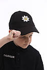 Кепка поліцейська для дітей / Бейсболка дитяча чорна з кокардою Поліція для ігор, занять, фотосесії, фото 2