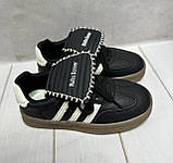 Дитячі стилькі кросівки кеди  Paliament adidas samba   32-37 чорні, фото 8