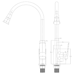 Змішувач для кухні Globus Lux BONN GLB-0203SA-GP-B01, фото 7