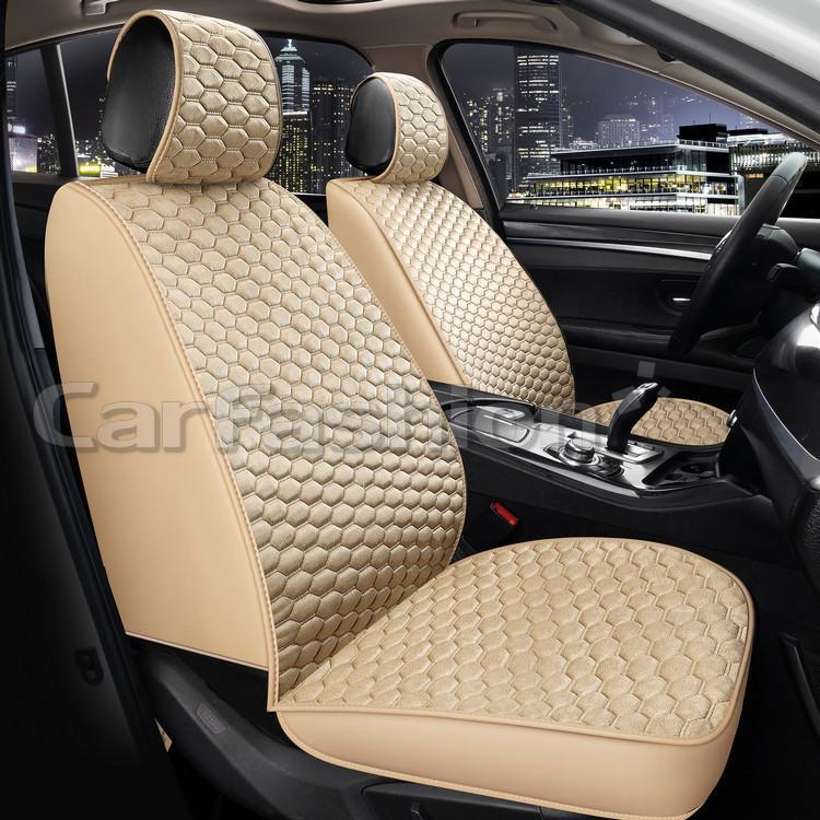 Накидки на передні сидіння CarFashion, модель SOTA FRONT, бежевий