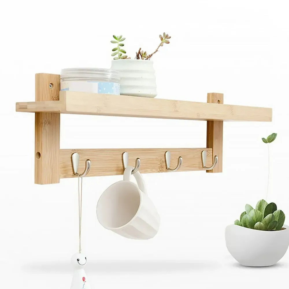 Вішалка настінна для одягу Supretto бамбукова (92010001)