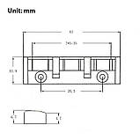 Роликовий топ-лок для електрогітари Top lock верхній поріжок хром, фото 6