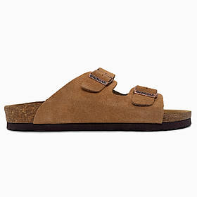 Літні шльопанці унісекс Birkenstock Arizona Chestnut. Модні шльопки чоловічі і жіночі Біркеншток.