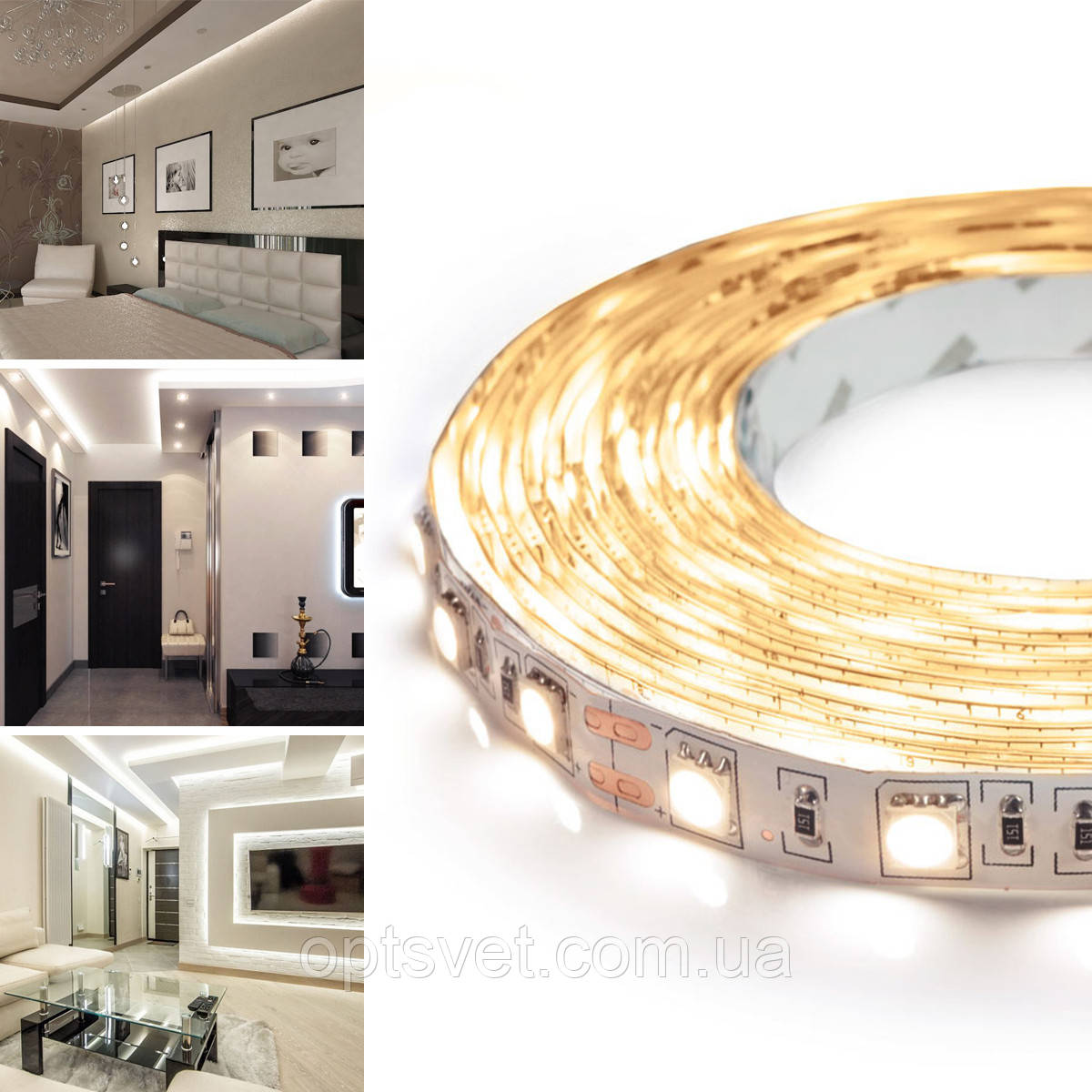 Світлодіодна стрічка 24V OEM ST-24-5050-60-NW-20-V2 нейтральний білий, негерметична, 1м, фото 1